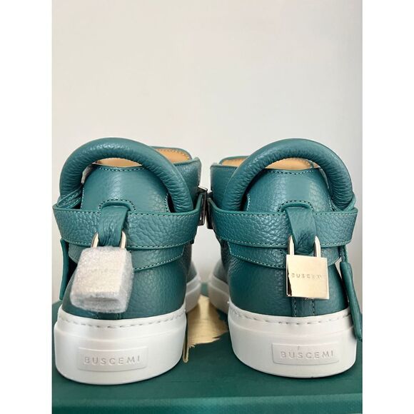 BUSCEMI Mid Sneaker, Women’s Italian Leather Hightop , Size 38 (Euro) Petrol NWT - Picture 10 of 17